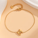 Load image into Gallery viewer, Gilded Initial Chain Bracelet &quot;M&quot;
