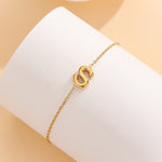 Load image into Gallery viewer, Gilded Initial Chain Bracelet &quot;S&quot;
