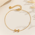 Load image into Gallery viewer, Gilded Initial Chain Bracelet &quot;I&quot;
