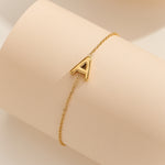 Load image into Gallery viewer, Gilded Initial Chain Bracelet &quot;A&quot;
