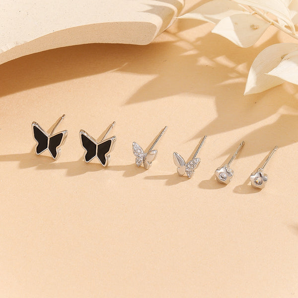 Opulent Butterfly & Flower Studs