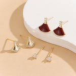 Load image into Gallery viewer, Classy Fan Trio Earrings
